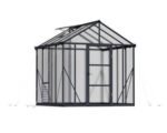 Canopia by Palram Glory 8 ft. x 8 ft. Greenhouse Kit – Grey Structure & Frost Multi Wall Panels - Image 2