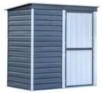 Shed-in-a-Box Steel Storage Shed 6 x 4 ft. Galvanized Charcoal/Cream