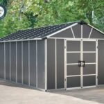 Canopia by Palram Yukon 11 ft. x 17 .2 ft. Garage Shed Kit – Dark Grey