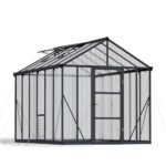 Canopia by Palram Glory 8 ft. x 12 ft. Greenhouse Kit – Grey Structure & Frost Multi Wall Panels