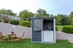 Shed-in-a-Box Steel Storage Shed 6 x 4 ft. Galvanized Charcoal/Cream - Image 6