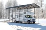 Arrow 14 ft. x 29 ft. x 14 ft. Wind and Snow Rated Carport – Charcoal