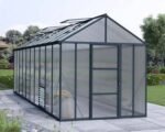 Canopia by Palram Glory 8 ft. x 20 ft. Greenhouse Kit – Grey Structure & Frost Multi Wall Panels