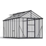Canopia by Palram Glory 8 ft. x 16 ft. Greenhouse Kit – Grey Structure & Frost Multi Wall Panels
