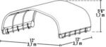 Shelterlogic Corral Shelter 1 3/8″ 7.5 oz. Green Cover (Corral panels not included), 12 x 12 ft - Image 3