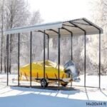 Arrow Carport, 14x42x14, Charcoal