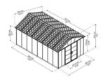 Canopia by Palram Yukon 11 ft. x 17 .2 ft. Garage Shed Kit – Dark Grey - Image 2