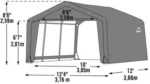 ShelterLogic Shed-in-a-Box 12 x 12 x 8 ft Peak Gray - Image 5