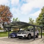 Canopia by Palram Arizona Double Wings 16 ft. x 19 ft. Carport Kit – Grey Structure & Solid Panels