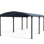 Canopia by Palram Arcadia 12 ft. x 28 ft. Carport Kit – Grey Structure & Twin Wall Panels